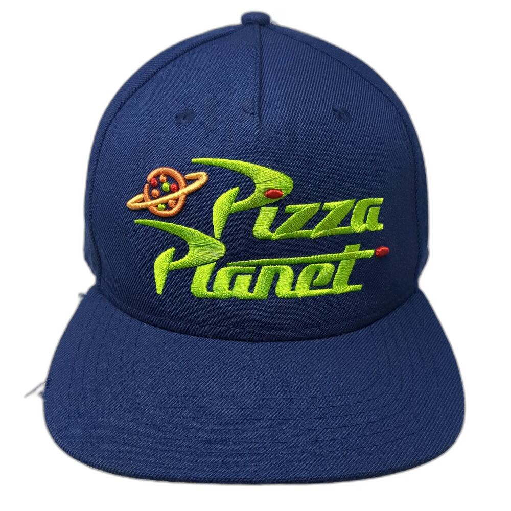 Disney 5 Panel Blue Hat One Size Pizza Planet Toy Story Graphic Snapback